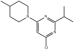 4-Chloro-2-(iso-propyl)-6-(4-methylpiperidin-1-yl)pyrimidine Struktur