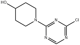 2-Chloro-4-(4-hydroxypiperidin-1-yl)-1,3,5-triazine Struktur