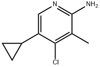 4-CHLORO-5-CYCLOPROPYL-3-METHYLPYRIDIN-2-AMINE Struktur