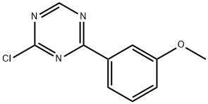 2-Chloro-4-(3-methoxyphenyl)-1,3,5-triazine Struktur