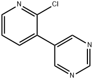 2-Chloro-3-(pyrimidin-5-yl)pyridine Struktur