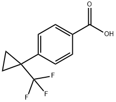 4-[1-(trifluoromethyl)cyclopropyl]benzoic acid Struktur