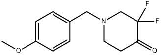 3,3-difluoro-1-(4-methoxybenzyl)piperidin-4-one Struktur