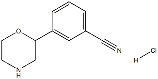 3-(morpholin-2-yl)benzonitrile hydrochloride Struktur