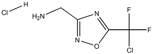 [5-(chlorodifluoromethyl)-1,2,4-oxadiazol-3-yl]methanamine hydrochloride Struktur