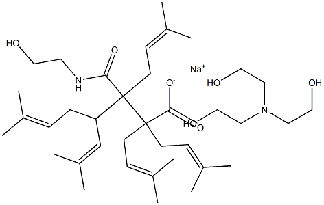 sodium/triethanolamine 4-((2-hydroxyethyl)amino)-3-pentaproenyl-4-oxobutanoate Struktur