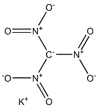 potassium trinitromethanide Struktur