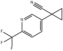 1-[6-(Trifluoromethyl)-3-pyridyl]cyclopropanecarbonitrile Struktur