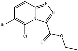 ethyl 6-bromo-5-chloro-[1,2,4]triazolo[4,3-a]pyridine-3-carboxylate Struktur