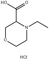 4-ethylmorpholine-3-carboxylic acid hydrochloride Struktur