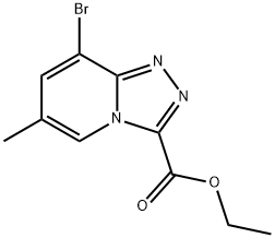 ethyl 8-bromo-6-methyl-[1,2,4]triazolo[4,3-a]pyridine-3-carboxylate Struktur