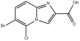 6-bromo-5-chloroimidazo[1,2-a]pyridine-2-carboxylic acid Struktur