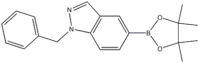 1-benzyl-5-(4,4,5,5-tetramethyl-1,3,2-dioxaborolan-2-yl)-1H-indazole Struktur