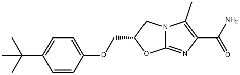 (2S)-2-[[4-(1,1-Dimethylethyl)phenoxy]methyl]-2,3-dihydro-5-methylimidazo[2,1-b]oxazole-6-carboxamide Struktur