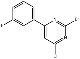 2-Bromo-4-chloro-6-(3-fluorophenyl)pyrimidine Struktur