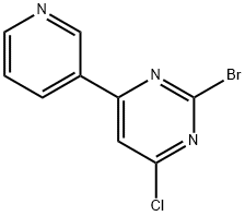 2-Bromo-4-chloro-6-(3-pyridyl)pyrimidine Struktur