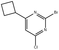 2-Bromo-4-chloro-6-(cyclobutyl)pyrimidine Struktur