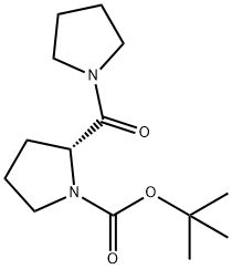 (S)-tert-butyl 2-(pyrrolidine-1-carbonyl)pyrrolidine-1-carboxylate Struktur