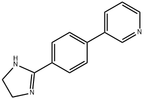 3-(4-(4,5-dihydro-1H-imidazol-2-yl)phenyl)pyridine Struktur