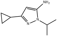 3-cyclopropyl-1-isopropyl-1H-pyrazol-5-amine Struktur