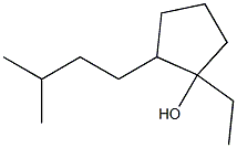 1-ethyl-2-(3-methylbutyl)cyclopentanol Struktur