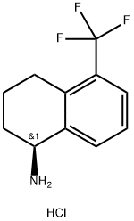 (S)-5-(trifluoromethyl)-1,2,3,4-tetrahydronaphthalen-1-amine hydrochloride Struktur