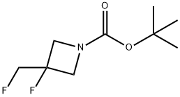 TERT-BUTYL 3-FLUORO-3-(FLUOROMETHYL)AZETIDINE-1-CARBOXYLATE Struktur