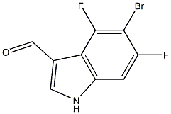 5-bromo-4,6-difluoro-1H-indole-3-carbaldehyde Struktur