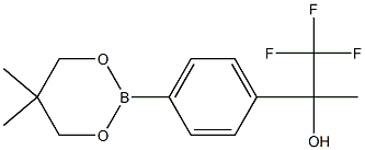 2-(4-(5,5-Dimethyl-1,3,2-dioxaborinan-2-yl)phenyl)-1,1,1-trifluoropropan-2-ol Struktur