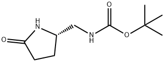 tert-butyl (S)-((5-oxopyrrolidin-2-yl)methyl)carbamate Struktur