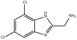 (5,7-dichloro-1H-1,3-benzodiazol-2-yl)methanamine Struktur