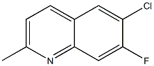 6-chloro-7-fluoro-2-methyl-quinoline Struktur