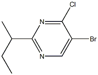 5-bromo-2-(butan-2-yl)-4-chloropyrimidine Struktur