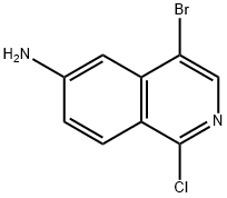 4-bromo-1-chloroisoquinolin-6-amine Struktur