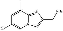 {6-chloro-8-methylimidazo[1,2-a]pyridin-2-yl}methanamine Struktur