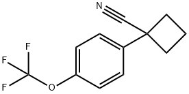 1-[4-(Trifluoromethoxy)phenyl]cyclobutanecarbonitrile Struktur