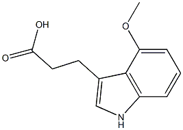 3-(4-Methoxy-3-indolyl)propanoic Acid Struktur