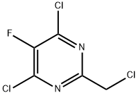 4,6-dichloro-2-(chloromethyl)-5-fluoropyrimidine Struktur