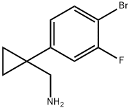 1-(4-Bromo-3-fluorophenyl)cyclopropanemethanamine Struktur