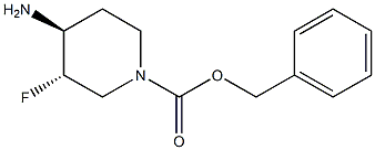 benzyl (3S,4S)-4-amino-3-fluoropiperidine-1-carboxylate Struktur