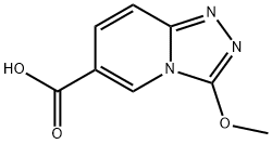 3-methoxy-[1,2,4]triazolo[4,3-a]pyridine-6-carboxylic acid Struktur