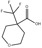 4-(trifluoromethyl)oxane-4-carboxylic acid Struktur