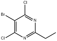 5-bromo-4,6-dichloro-2-ethylpyrimidine Struktur