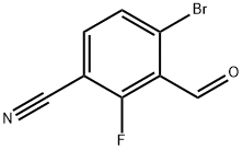 4-bromo-2-fluoro-3-formylbenzonitrile Struktur