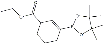 ethyl 3-(4,4,5,5-tetramethyl-1,3,2-dioxaborolan-2-yl)cyclohex-2-ene-1-carboxylate Struktur