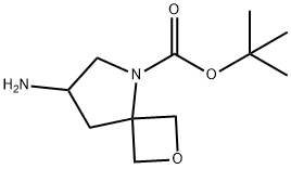 tert-butyl 7-amino-2-oxa-5-azaspiro[3.4]octane-5-carboxylate Struktur