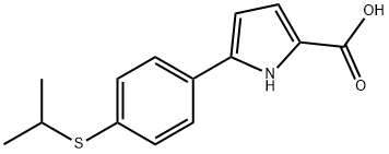 5-(4-(isopropylthio)phenyl)-1H-pyrrole-2-carboxylicacid Struktur