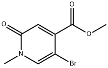 4-Pyridinecarboxylic acid, 5-bromo-1,2-dihydro-1-methyl-2-oxo-, methyl ester Struktur