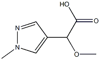 2-methoxy-2-(1-methyl-1H-pyrazol-4-yl)acetic acid Struktur