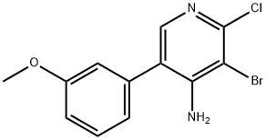 4-Amino-2-chloro-3-bromo-5-(3-methoxyphenyl)pyridine Struktur